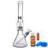 16 Inch Matrix Perc Beaker Glass Bong Bundle - Quantum Scientific Glass